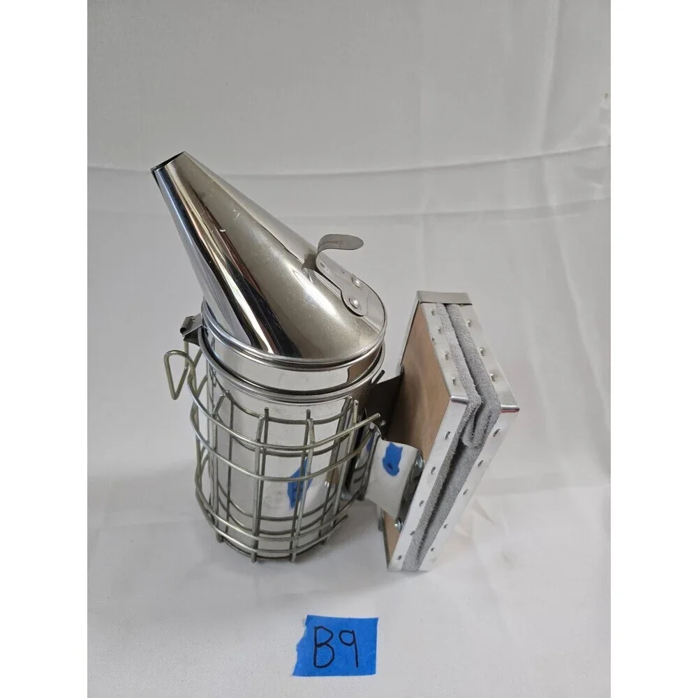 Bee Hive Smoker, Large Beekeeping Stainless Steel Supplies Tools w/ Heat Shield
